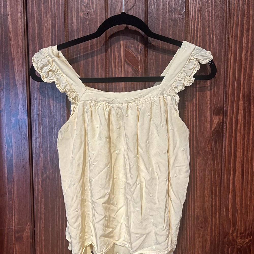 June&Ivy Yellow Ruffle Tank